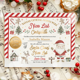 Personlig Santa Officiell Nice-listcertifikat