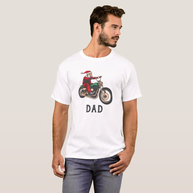 Personlig Santa Rider T Shirt (Hel framsida)