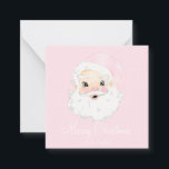 Personlig Santa Rosa Hat Preppy Watercolor Anteckningskort<br><div class="desc">Personlig Tomt Rosa - färganteckningskort för diskettenhet</div>