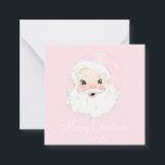 Personlig Santa Rosa Hat Preppy Watercolor Anteckningskort<br><div class="desc">Personlig Tomt Rosa - färganteckningskort för diskettenhet</div>