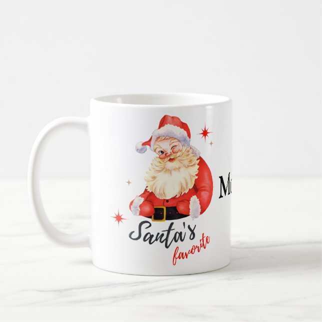 PERSONLIG SANTA:S FAVORITE/ GIFT FÖR ALLA KAFFEMUGG (Vänster)