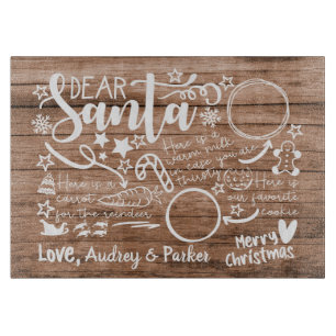 Personlig Santa Tray för Kväll-julgranar