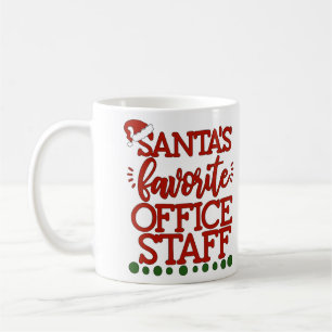 Personlig Santa's Favorite Office-personal Kaffemugg