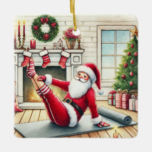 Personlig Santa's Favorite Pilates Instructor Julgransprydnad Keramik