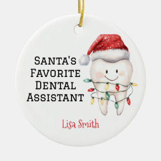 Personlig Santa's favorittandassistent Julgransprydnad Keramik