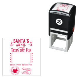 Personlig Santa's Overnight Delivery Självfärgande Stämpel