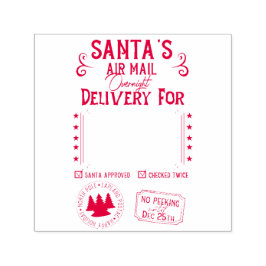 Personlig Santa's Overnight Delivery Självfärgande Stämpel