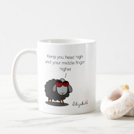 Personlig Sarcasm Funny Finger Humor Witty Joke Kaffemugg