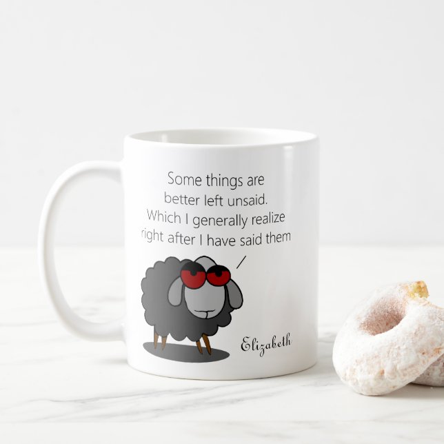 Personlig Sarcasm Funny Osagd Humor Witty Joke Kaffemugg (Med munk)