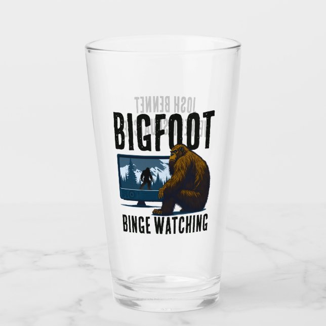 Personlig Sasquatch Bigfoot Binge Wating Glaskopp (Framsida)