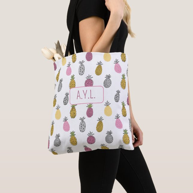Personlig Sassy Pineapple Tote Bag Tygkasse (Närbild)