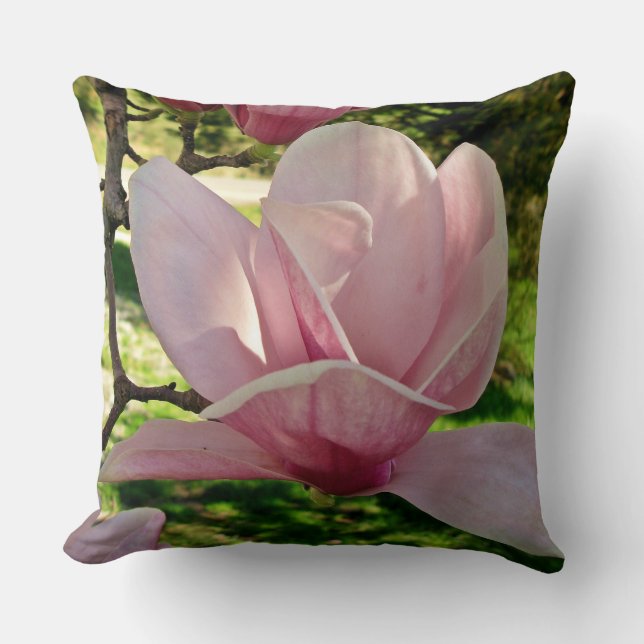 Personlig Saucer Magnolia Blommar Kudde (Framsida)
