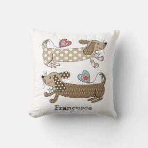 Personlig Sause Hund Dachshund Throw Cushion Kudde