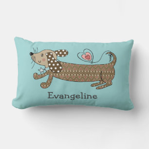 Personlig Sause Hund Dachshund Throw Cushion Lumbarkudde