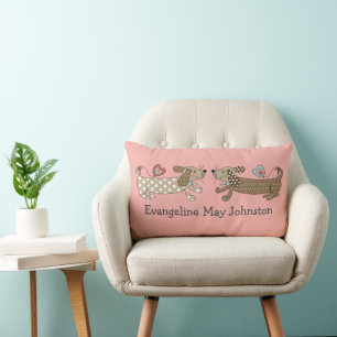 Personlig Sause Hund Dachshund Throw Cushion Lumbarkudde