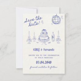 Personlig Save the date inbjudan Bröllop