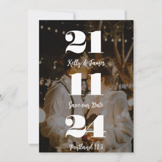 Personlig Save the Date-inbjudan med par Inbjudningar