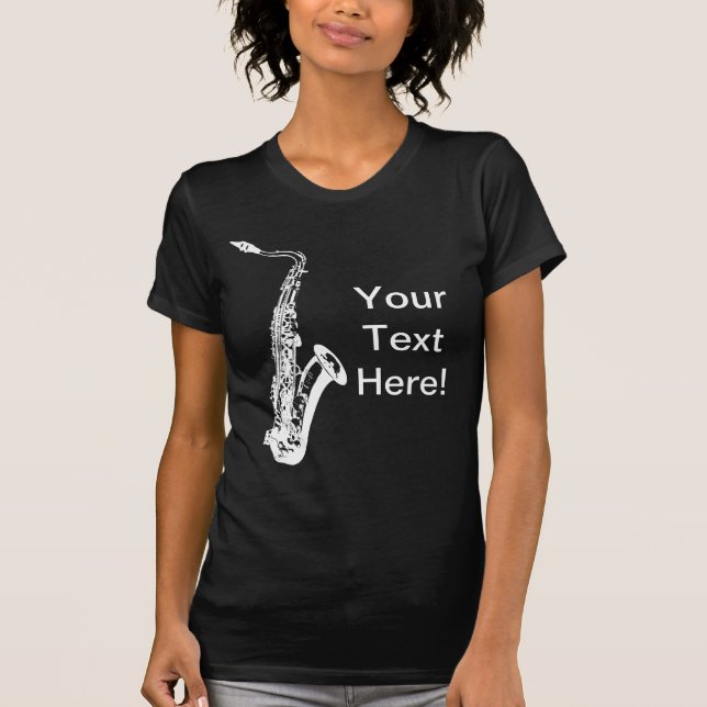 Personlig Saxofon Tee (Framsida)