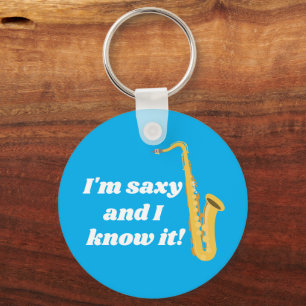 Personlig Saxophone Gift Nyckelring