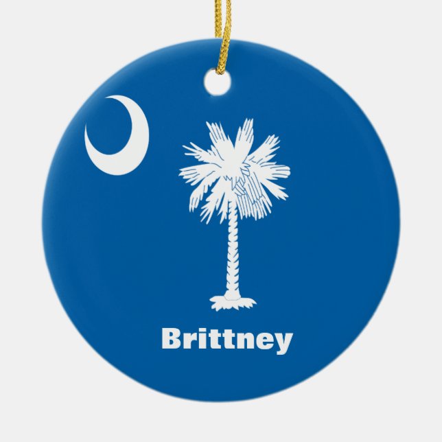 Personlig SC Palmetto-tillstånd för ornament (Framsidan)