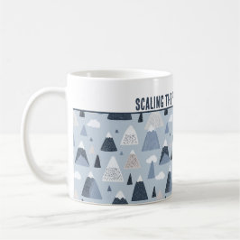 Personlig "Scaling the Peaks of Coziness" Kaffemugg