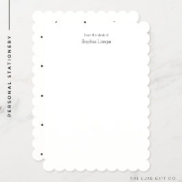 Personlig Scallop Kant Note Cards Polka dots Anteckningskort