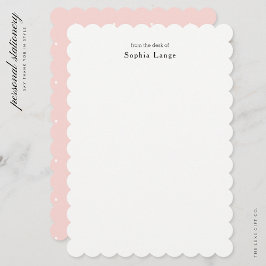 Personlig Scallop Kant Note Cards Polka dots Anteckningskort