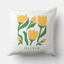 Personlig Scandi Blommig Födelsedag Kudde