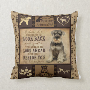 Personlig Schnauzer Hund Blanket Gift Kudde