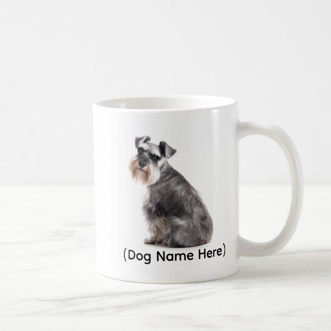 Personlig Schnauzer “Jag äger dig” Kaffemugg (Höger)