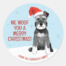 Personlig Schnauzer med tomteluva jul
