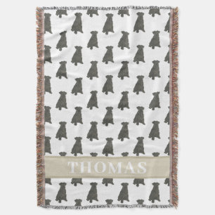 Personlig Schnauzer (svart) Filt