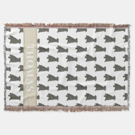 Personlig Schnauzer (Svart) Filt