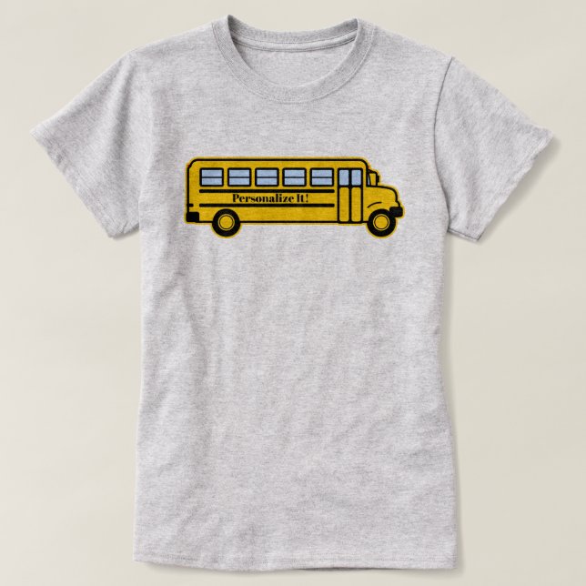 PERSONLIG School Buss Graphic T Shirt (Design framsida)