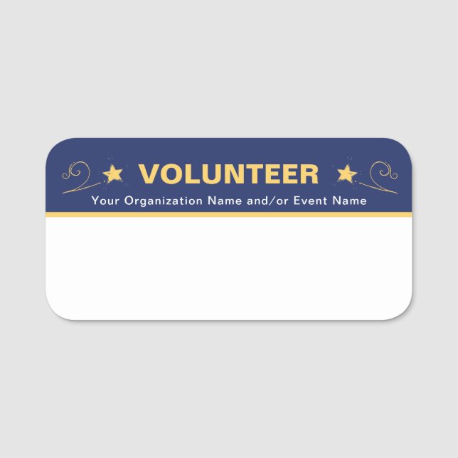 Personlig School Event Personal Volunteer Namnbricka (Framsida)