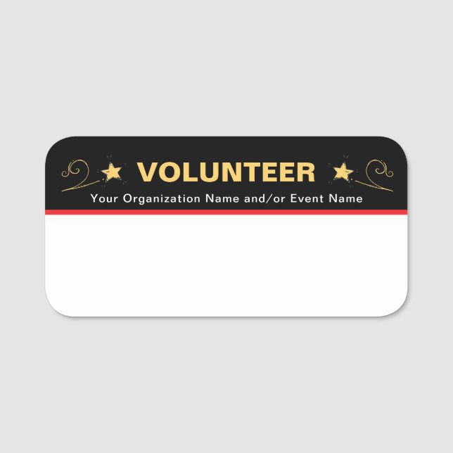 Personlig School Event Personal Volunteer Namnbricka (Framsida)