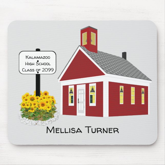 Personlig School Mouse Pad One Room Schoolhouse Musmatta (Framsidan)