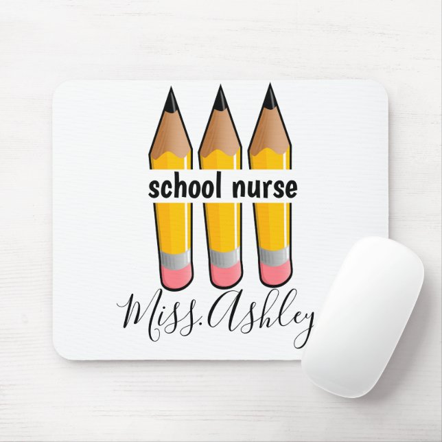 Personlig School Nurse Design Musmatta (Med mus)