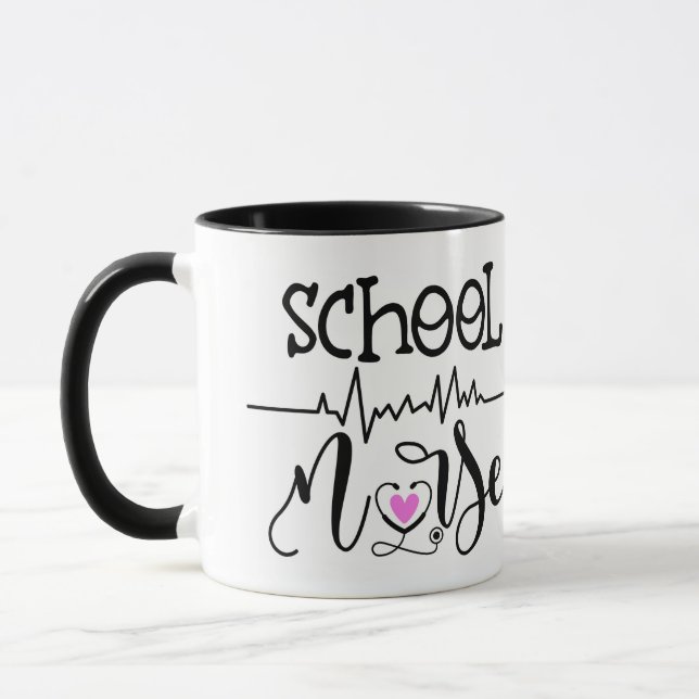 Personlig School Nurse Gift Mugg (Vänster)