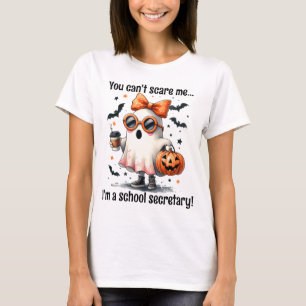 Personlig School Secretary Halloween Ghost T Shirt