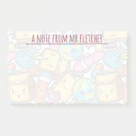 Personlig School Supplies Mönster Post-it Block