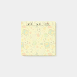 Personlig School Supply Mönster Post-it Block