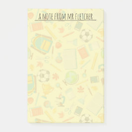 Personlig School Supply Mönster Post-it Block