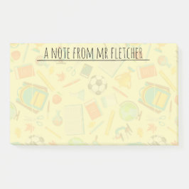 Personlig School Supply Mönster Post-it Block