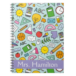 Personlig School Supply Notebook Anteckningsbok