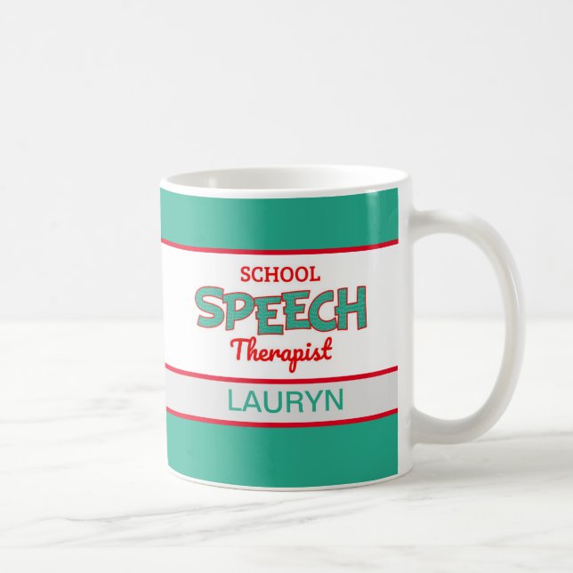 Personlig! School Tal Therapist Kaffemugg (Höger)