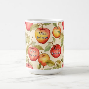 Personlig School Teacher Apple Mugg