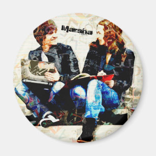 Personlig School ThGoded Tonåringar Collage Magnet