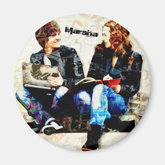 Personlig School ThGoded Tonåringar Collage Magnet (Framsidan)