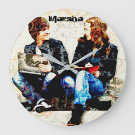 Personlig School ThGoded Tonåringar Collage Stor Klocka